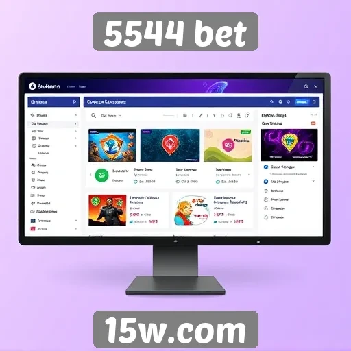 Interface do usuário no 5544 bet é intuitiva